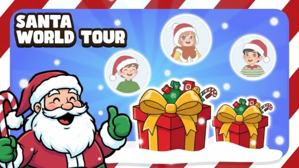 Gift Merge Santa World Tour - Puzzle Game