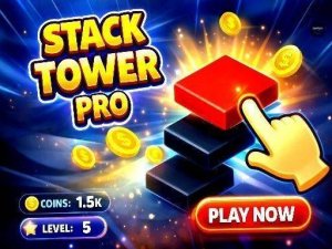 Stack Tower Pro - 3D Block Building Puzzle Game Online