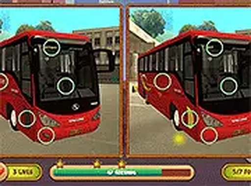 Bus Find the Differences Puzzle Game